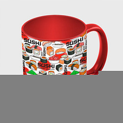 Кружка 3D Best sushi, цвет: 3D-белый + красный