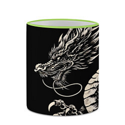 Кружка 3D Japanese dragon - irezumi - art, цвет: 3D-светло-зеленый кант — фото 2