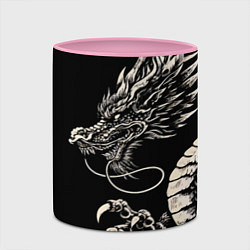 Кружка 3D Japanese dragon - irezumi - art, цвет: 3D-белый + розовый — фото 2
