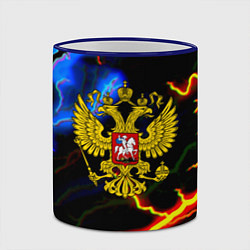 Кружка 3D Россия наша страна герб шторм, цвет: 3D-синий кант — фото 2