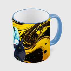 Кружка цветная Ребекка и Киберпанк