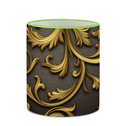 Кружка 3D Gold abstract, цвет: 3D-светло-зеленый кант — фото 2