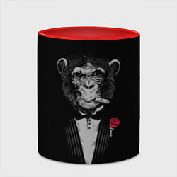 Кружка 3D Monkey business, цвет: 3D-белый + красный — фото 2