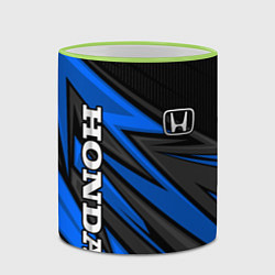 Кружка 3D Honda motors - синяя спортивная абстракция, цвет: 3D-светло-зеленый кант — фото 2
