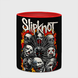 Кружка 3D Slipknot метал-группа, цвет: 3D-белый + красный — фото 2