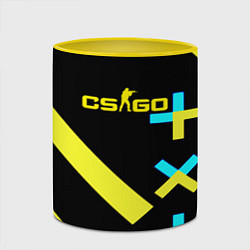 Кружка 3D Counter strike cybersport, цвет: 3D-белый + желтый — фото 2