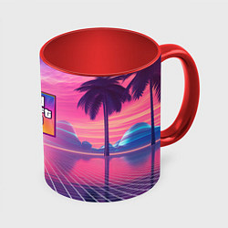 Кружка цветная GTA 6 Vaporwave