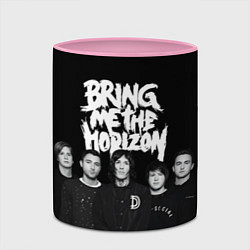 Кружка 3D Bring me the horizon - group, цвет: 3D-белый + розовый — фото 2