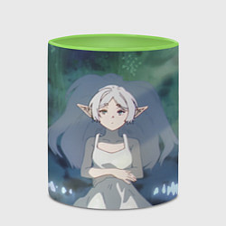 Кружка 3D Sousou no Frieren, цвет: 3D-белый + светло-зеленый — фото 2