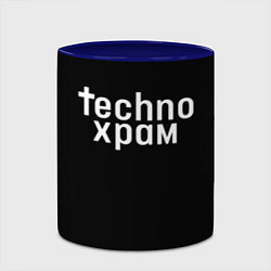Кружка 3D Techno храм надпись, цвет: 3D-белый + синий — фото 2