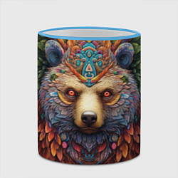 Кружка 3D Медведь фентези, цвет: 3D-небесно-голубой кант — фото 2