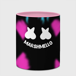 Кружка 3D Маршмеллоу неон камсток, цвет: 3D-белый + розовый — фото 2
