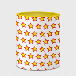 Кружка 3D Звезды защитника, цвет: 3D-белый + желтый — фото 2