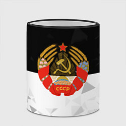 Кружка 3D СССР черно белая геометрия, цвет: 3D-черный кант — фото 2