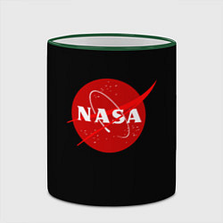 Кружка 3D NASA redlogo space usa, цвет: 3D-зеленый кант — фото 2