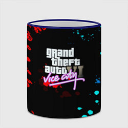 Кружка 3D GTA vice city неоновые краски вайсити, цвет: 3D-синий кант — фото 2