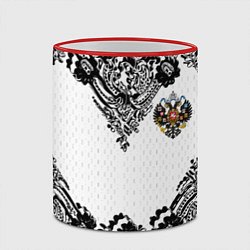 Кружка 3D Имперский узор Россия герб патриотизм, цвет: 3D-красный кант — фото 2