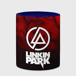 Кружка 3D Linkin park strom честер, цвет: 3D-белый + синий — фото 2