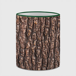 Кружка 3D Кора дерева равномерная, цвет: 3D-зеленый кант — фото 2