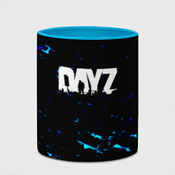 Кружка 3D Dayz текстура краски голубые, цвет: 3D-белый + небесно-голубой — фото 2