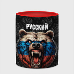 Кружка 3D Я русский медведь, цвет: 3D-белый + красный — фото 2