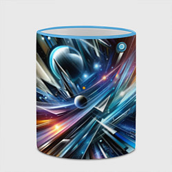 Кружка 3D Космос - футуризм, цвет: 3D-небесно-голубой кант — фото 2