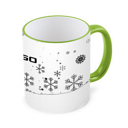 Кружка 3D Cs go зимний стиль лого, цвет: 3D-светло-зеленый кант
