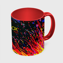 Кружка цветная Xbox краски текстура
