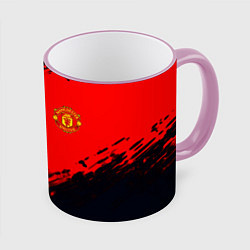 Кружка 3D Manchester United colors sport, цвет: 3D-розовый кант