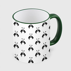 Кружка цветная Panda love - pattern