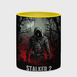 Кружка 3D Stalker 2 dark mode, цвет: 3D-белый + желтый — фото 2