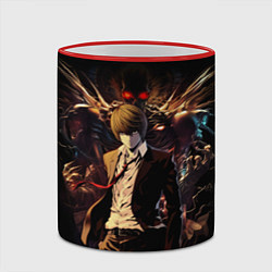 Кружка 3D Лайт Ягами - Death Note, цвет: 3D-красный кант — фото 2
