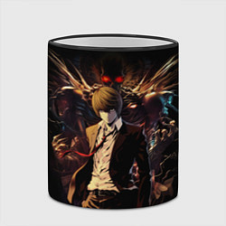 Кружка 3D Лайт Ягами - Death Note, цвет: 3D-черный кант — фото 2