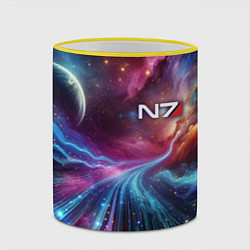 Кружка 3D Mass Effect - N7, цвет: 3D-желтый кант — фото 2