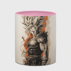 Кружка 3D Super Saiyan Goku, цвет: 3D-белый + розовый — фото 2