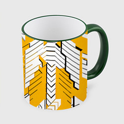 Кружка цветная Жёлто-белая броня