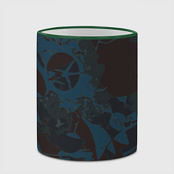 Кружка 3D Абстрактный камуфляж, цвет: 3D-зеленый кант — фото 2