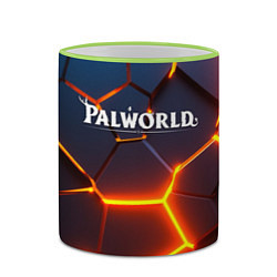 Кружка 3D Palworld logo разлом плит, цвет: 3D-светло-зеленый кант — фото 2