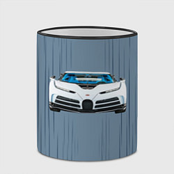 Кружка 3D Bugatti Centodieci - белая бугатти чентодиечи, цвет: 3D-черный кант — фото 2