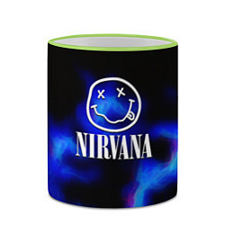 Кружка 3D Nirvana flame ghost steel, цвет: 3D-светло-зеленый кант — фото 2