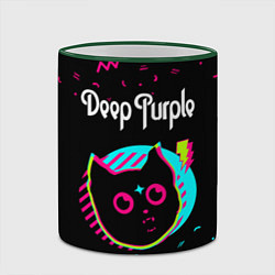 Кружка 3D Deep Purple - rock star cat, цвет: 3D-зеленый кант — фото 2