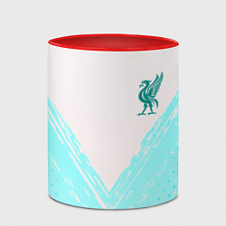 Кружка 3D Liverpool logo texture fc, цвет: 3D-белый + красный — фото 2