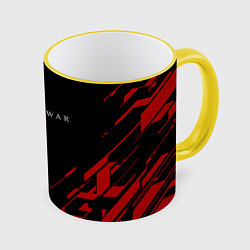 Кружка цветная World war z текстура геометрия