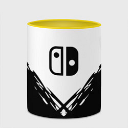 Кружка 3D Nintendo краски лого, цвет: 3D-белый + желтый — фото 2