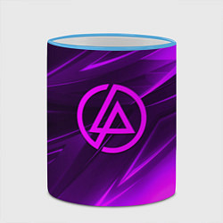 Кружка 3D Linkin park neon stripes logo, цвет: 3D-небесно-голубой кант — фото 2