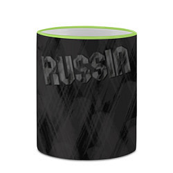 Кружка 3D Russia темно серая надпись, цвет: 3D-светло-зеленый кант — фото 2