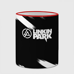 Кружка 3D Linkin park рок бенд краски, цвет: 3D-красный кант — фото 2