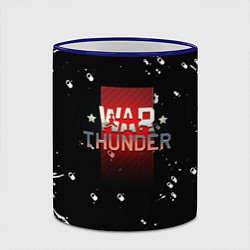 Кружка 3D Warthunder белые краски онлайн, цвет: 3D-синий кант — фото 2