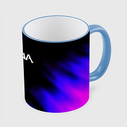 Кружка 3D Louna neon bend, цвет: 3D-небесно-голубой кант