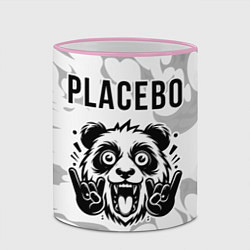 Кружка 3D Placebo рок панда на светлом фоне, цвет: 3D-розовый кант — фото 2
